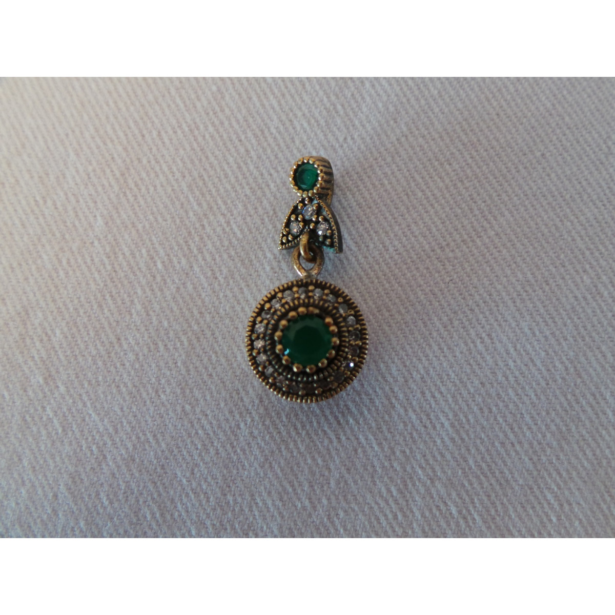 Silver & Jade Stone  Jewelry Set - HA1038-Persian Handicrafts