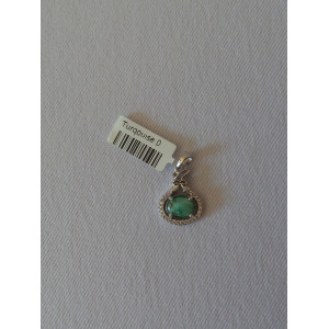 Handmade Turquoise Stone and Silver Pendant  - HA2091-Persian Handicrafts