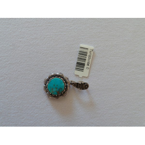 Handmade Turquoise Stone and Silver Pendant  - HA2092-Persian Handicrafts