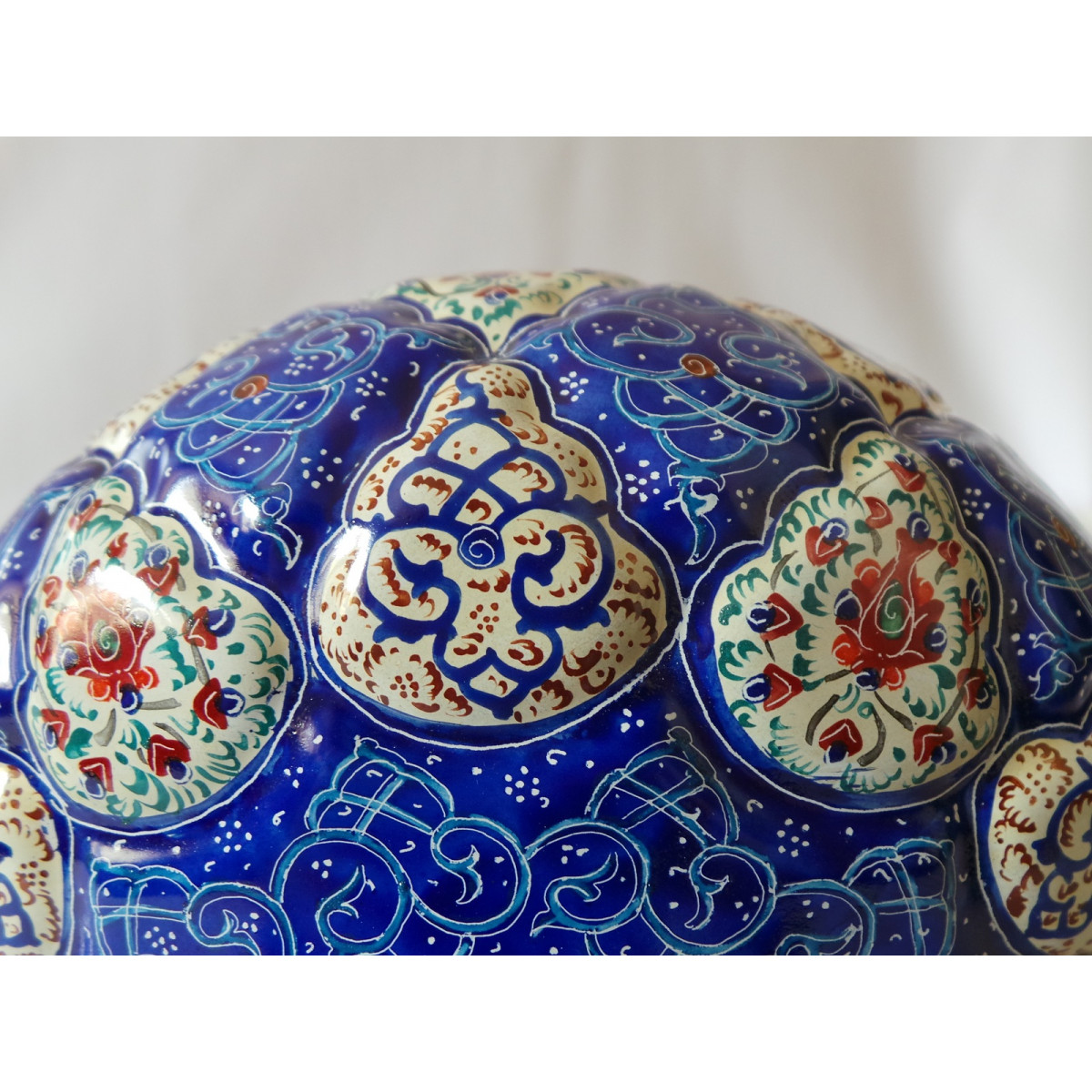 Enamel on Copper Pedestal Candy/Nut Bowl Dish - HE2021-Persian Handicrafts