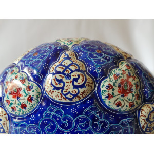 Enamel on Copper Pedestal Candy/Nut Bowl Dish - HE2021-Persian Handicrafts