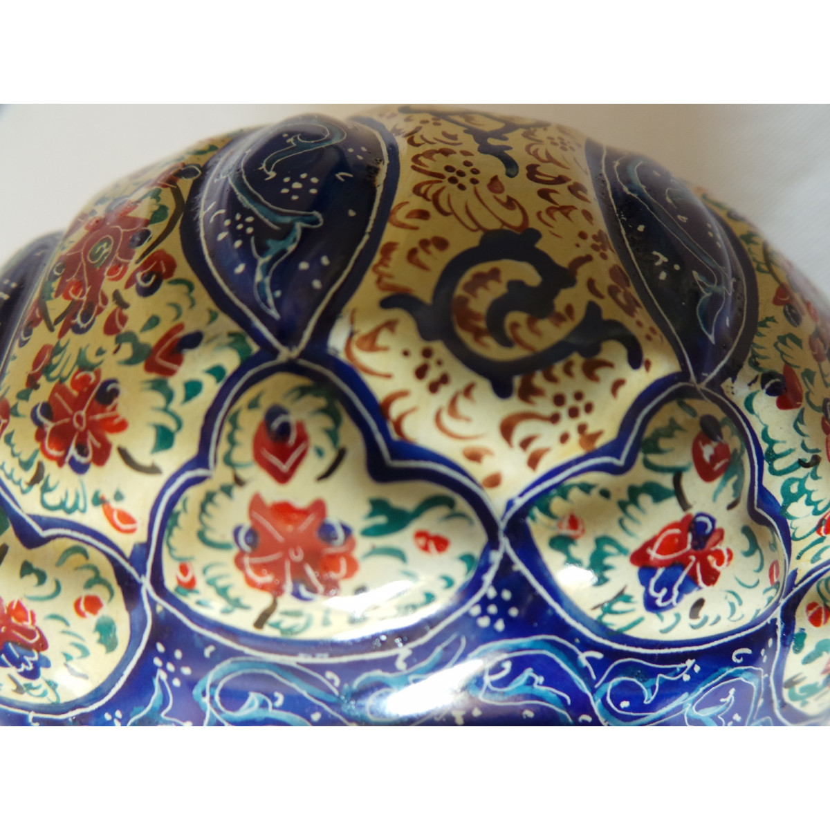 Enamel on Copper Sugar Pot/Candy Dish - HE2022-Persian Handicrafts