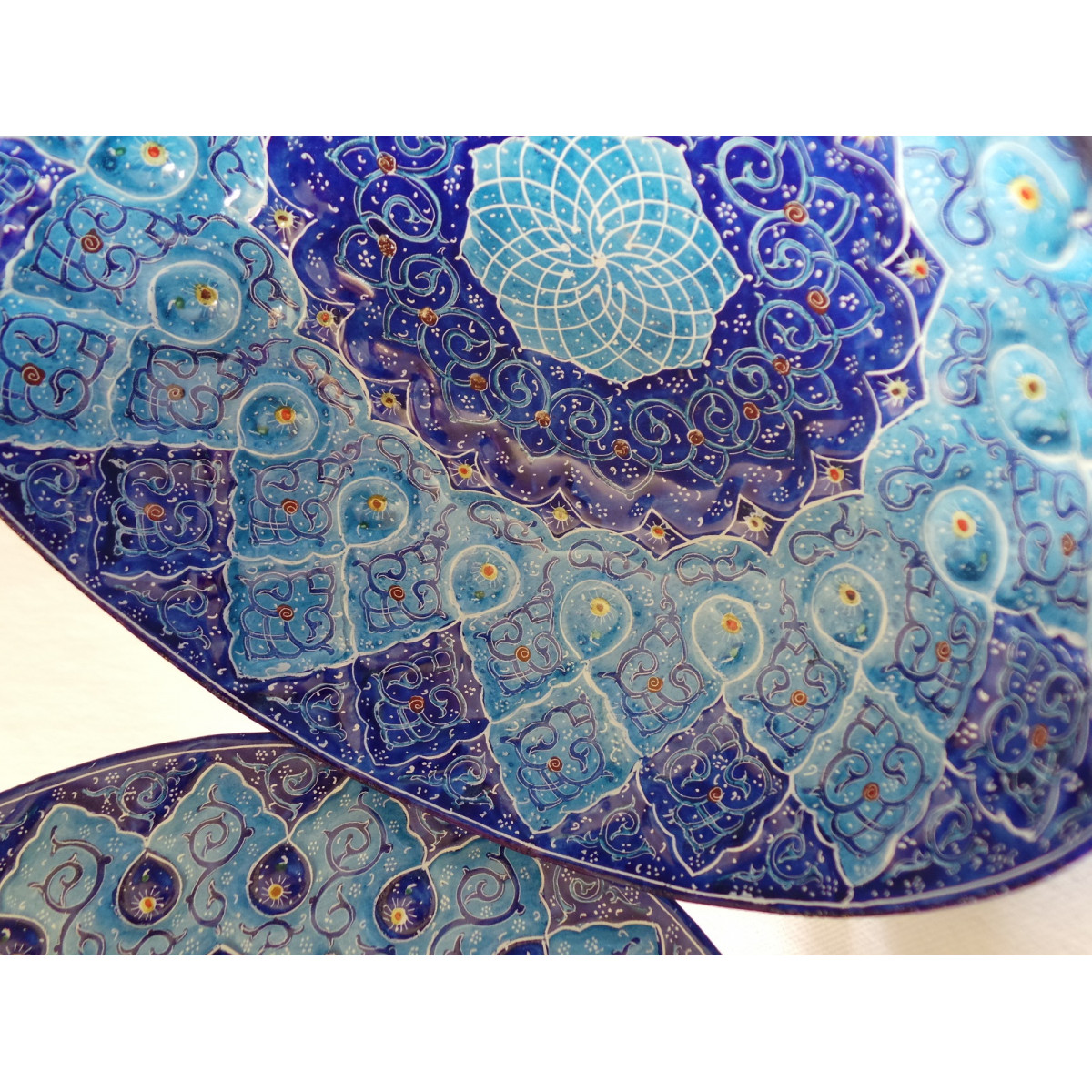 Enamel on Copper Candy/Nuts Bowl & Plate - HE2023-Persian Handicrafts