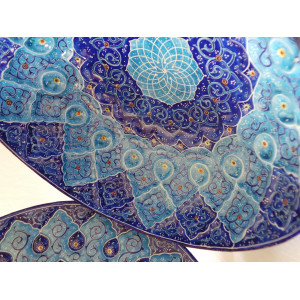 Enamel on Copper Candy/Nuts Bowl & Plate - HE2023-Persian Handicrafts