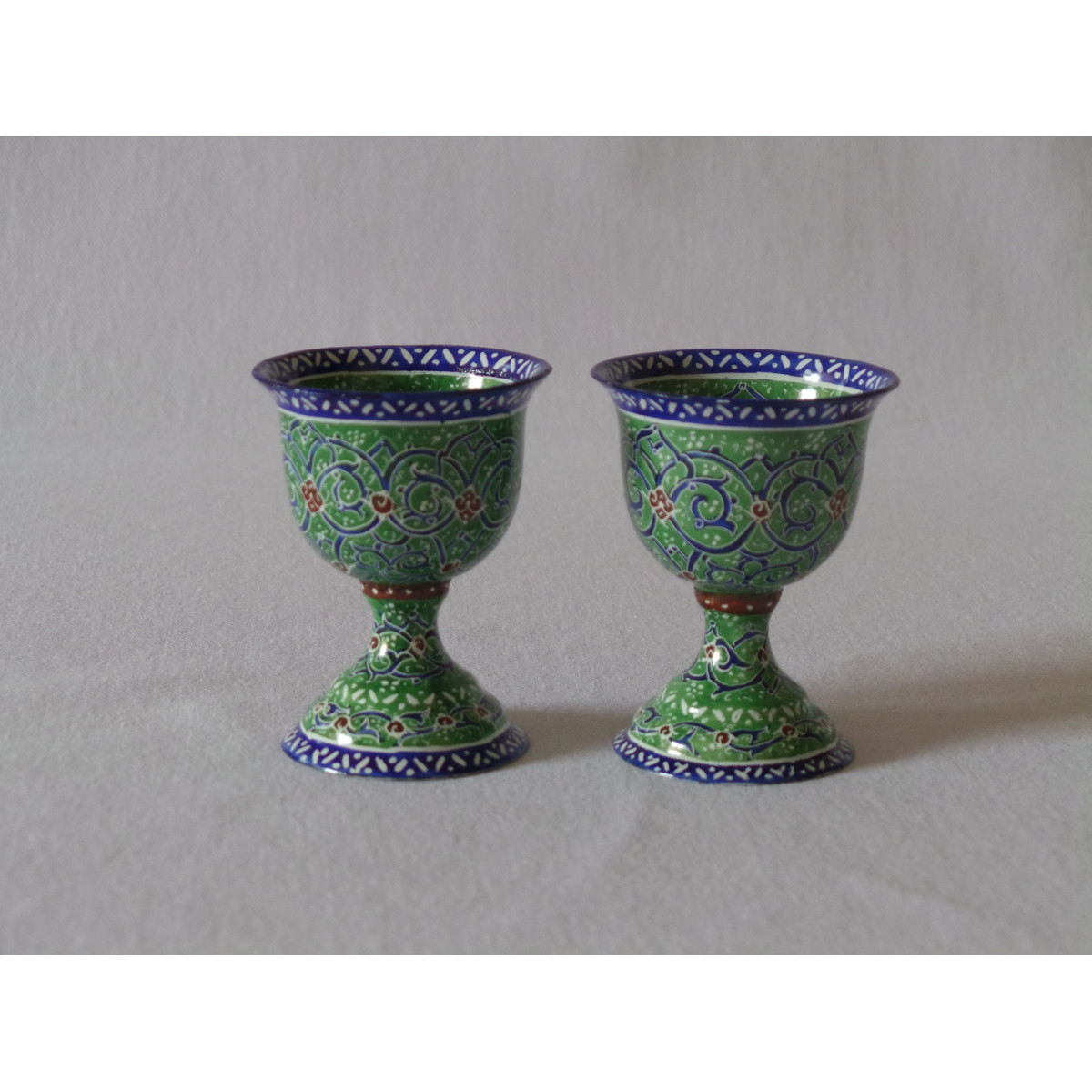 Enamel on Copper Whiskey Shot - 2Sets - HE20281-Persian Handicrafts