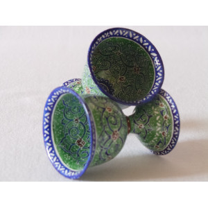 Enamel on Copper Whiskey Shot - 2Sets - HE20281-Persian Handicrafts