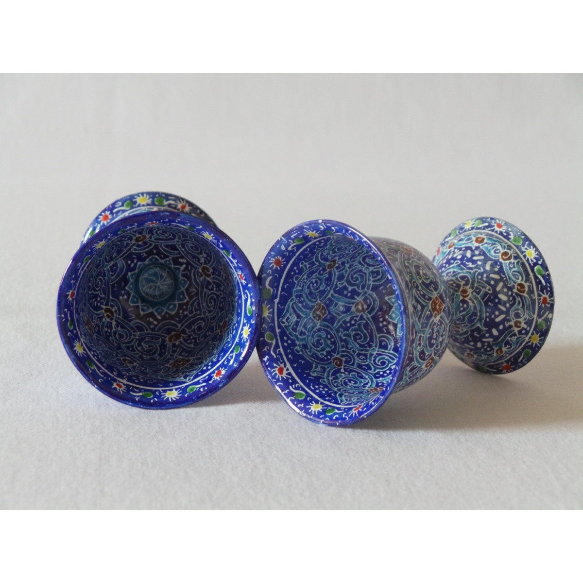 Enamel on Copper Whiskey Shot - 2Sets - HE20283-Persian Handicrafts