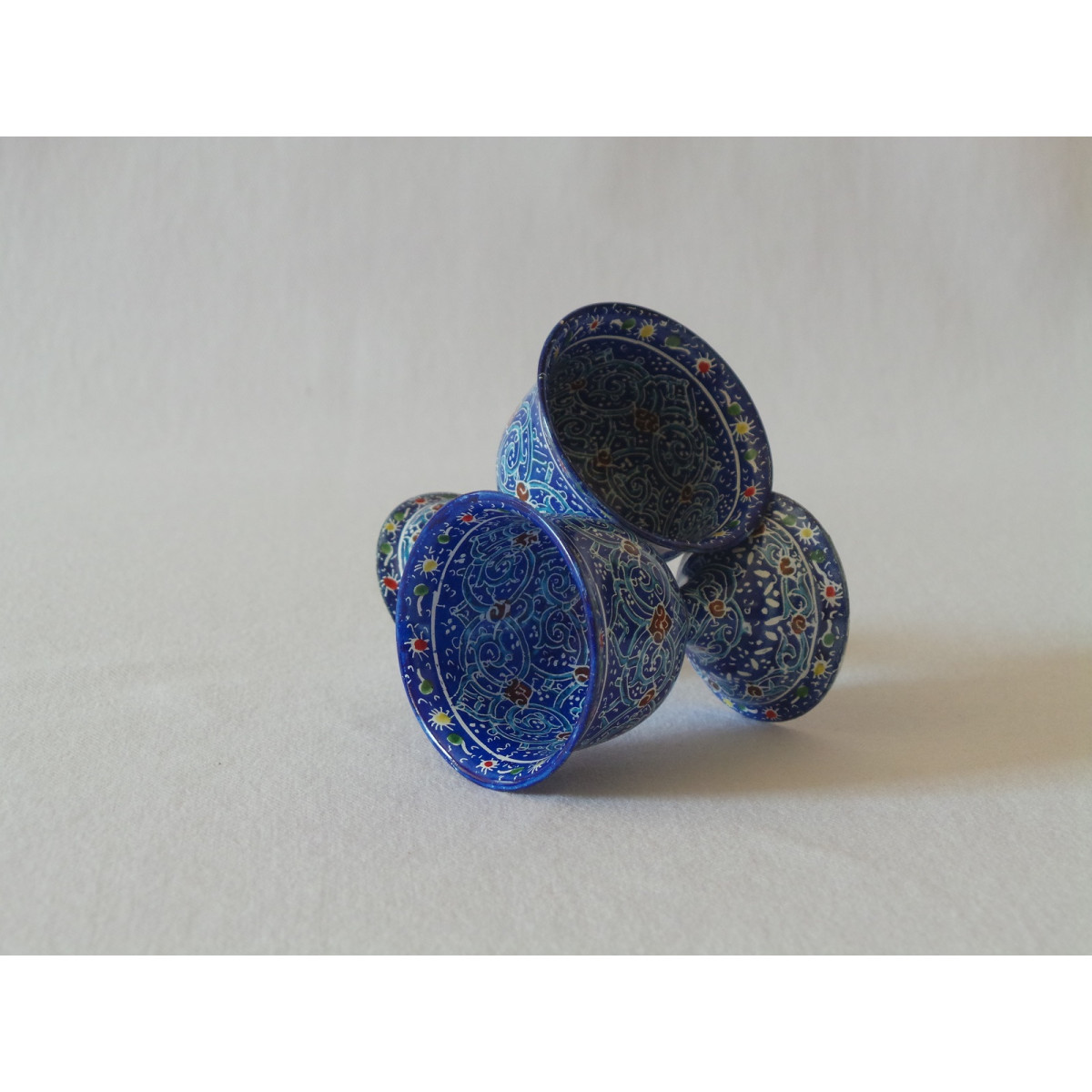 Enamel on Copper Whiskey Shot - 2Sets - HE20283-Persian Handicrafts