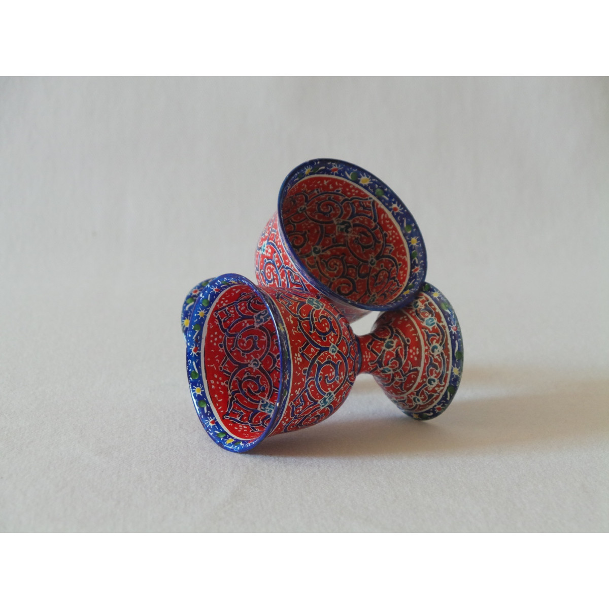 Enamel on Copper Whiskey Shot - 2Sets - HE20282-Persian Handicrafts