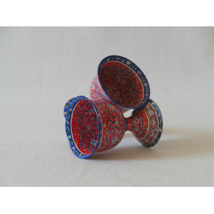 Enamel on Copper Whiskey Shot - 2Sets - HE20282-Persian Handicrafts