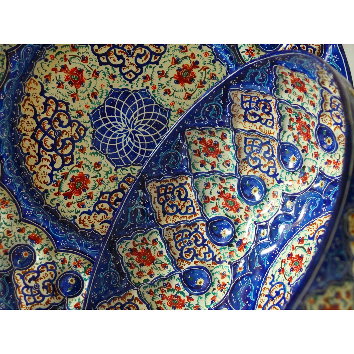 Enamel on Copper Candy/Nuts Bowl & Plate - HE2032-Persian Handicrafts