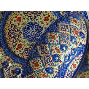 Enamel on Copper Candy/Nuts Bowl & Plate - HE2032-Persian Handicrafts