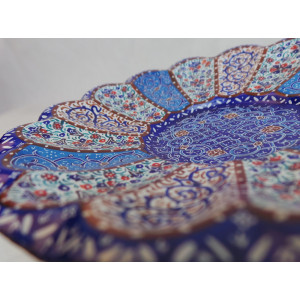 Enamel on Copper Pedestal Candy/Nut Dish - HE3001-Persian Handicrafts