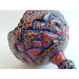 Enamel on Copper Pedestal Candy/Nut Bowl Dish - HE3002-Persian Handicrafts