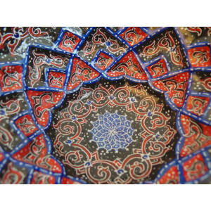 Enamel on Copper Pedestal Candy/Nut Bowl Dish - HE3002-Persian Handicrafts