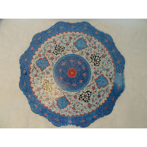 Enameled Wall Hanging Plate - HE3004-Persian Handicrafts