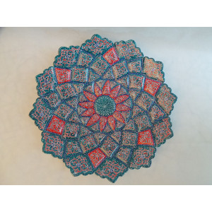 Enameled Wall Hanging Plate - HE3005-Persian Handicrafts