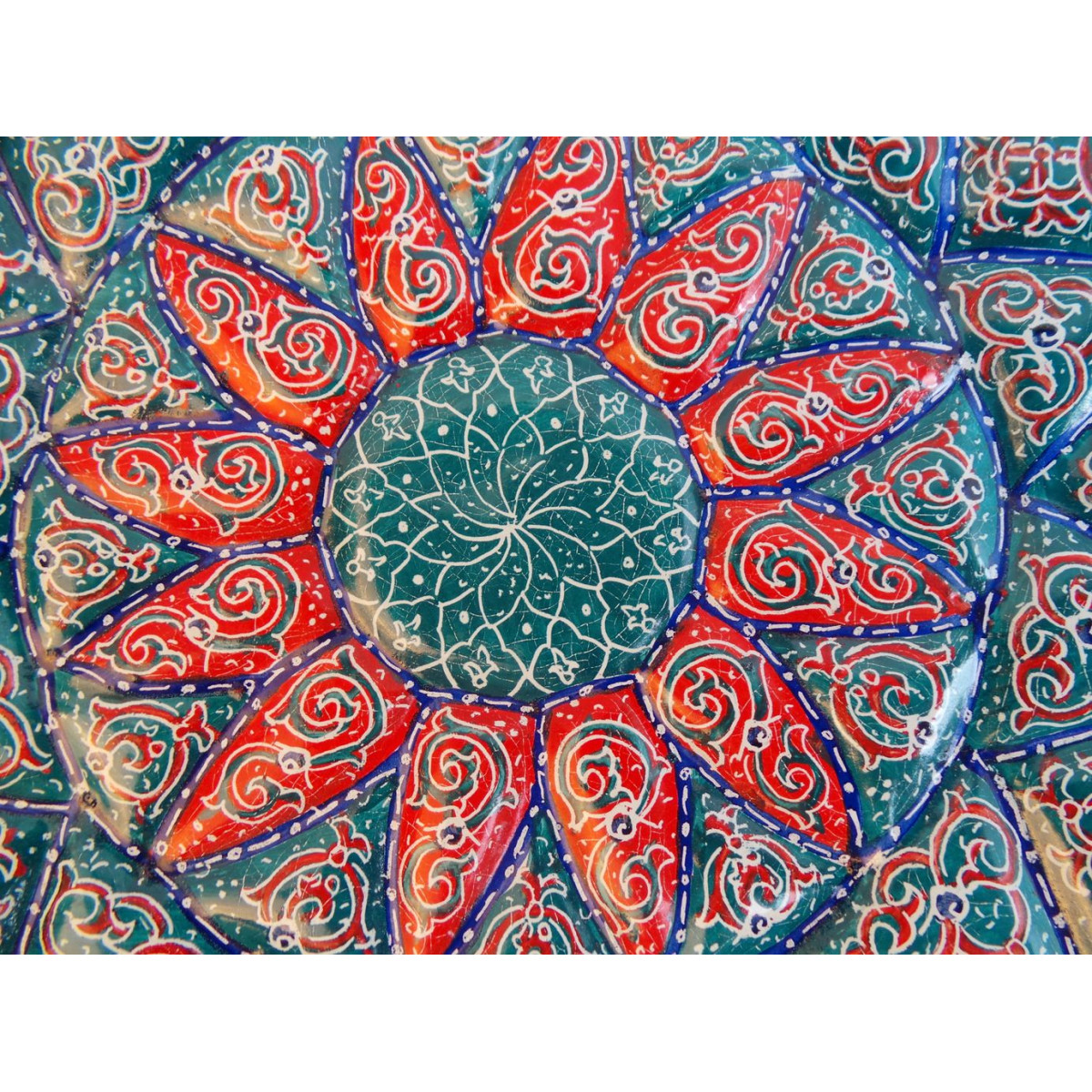 Enameled Wall Hanging Plate - HE3005-Persian Handicrafts