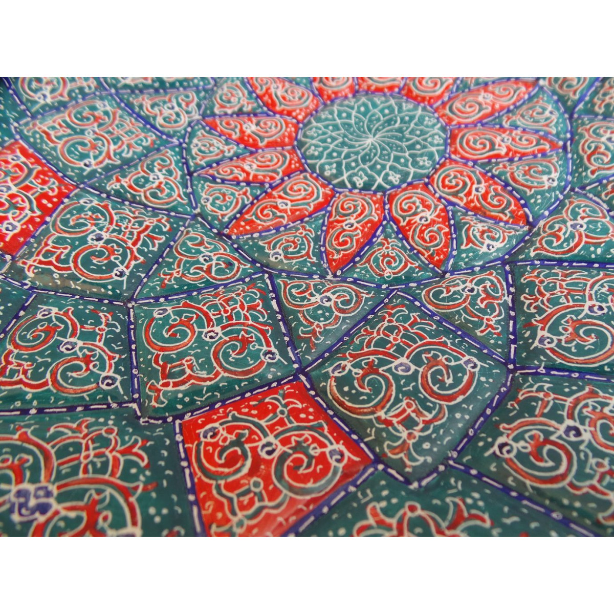 Enameled Wall Hanging Plate - HE3005-Persian Handicrafts