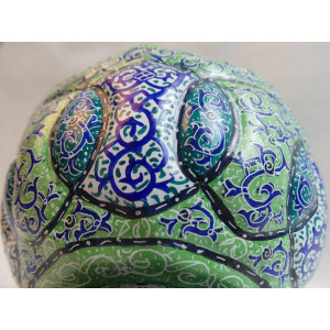 Enameled Bowl Greenish Candy Dish - HE3006-Persian Handicrafts