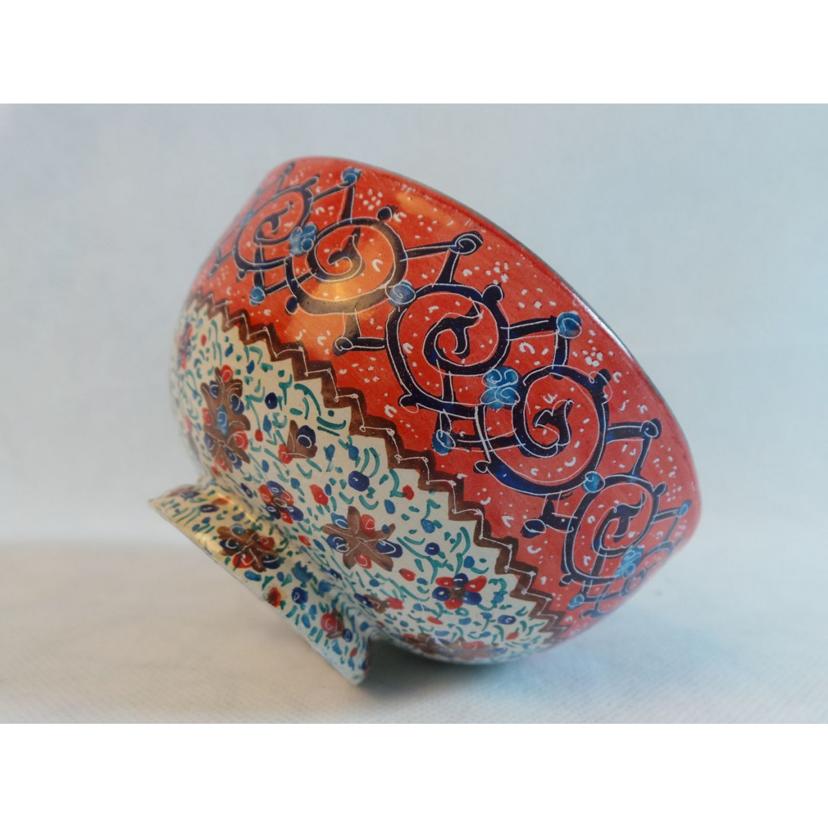 Enamel on Copper Candy Nuts Bowl - HE3007-Persian Handicrafts