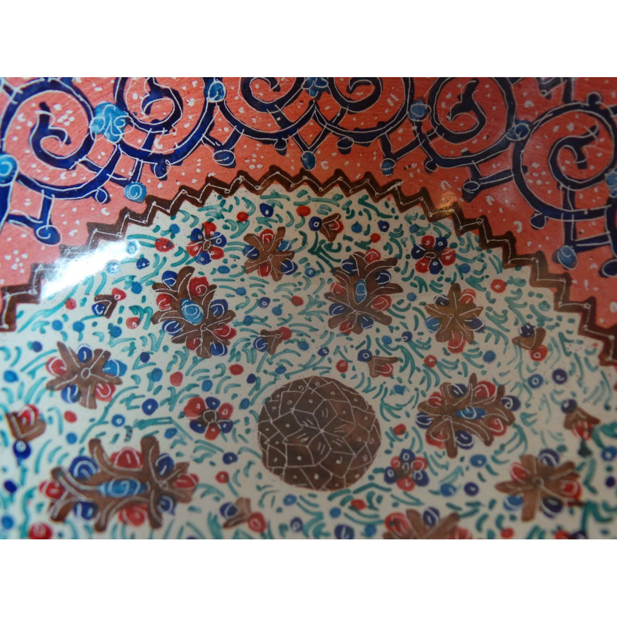 Enamel on Copper Candy Nuts Bowl - HE3007-Persian Handicrafts