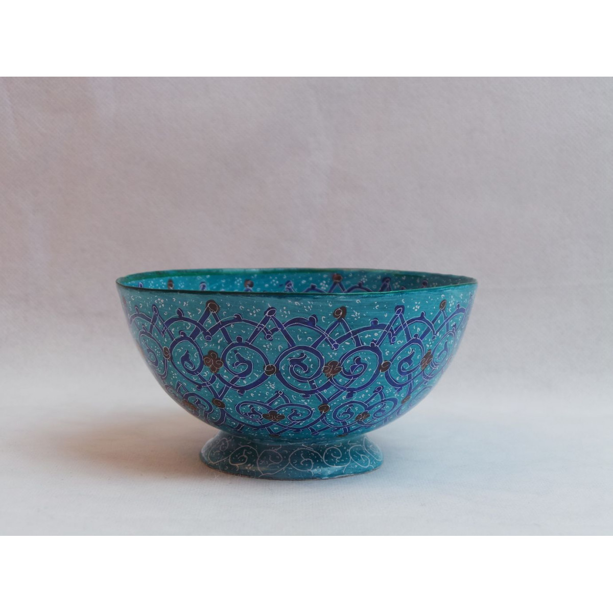 Enamel on Copper Candy/Nuts Bowl - HE3008-Persian Handicrafts