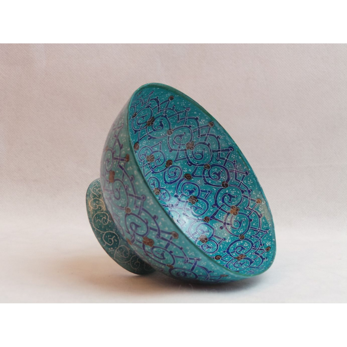 Enamel on Copper Candy/Nuts Bowl - HE3008-Persian Handicrafts