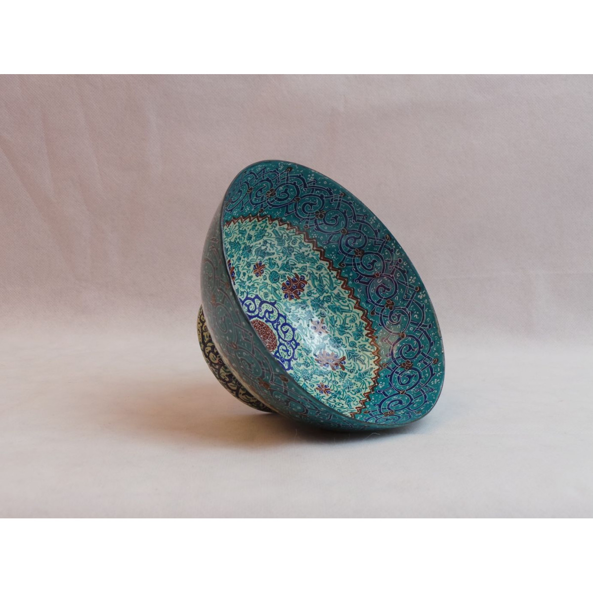 Enamel on Copper Candy/Nuts Bowl - HE3009-Persian Handicrafts