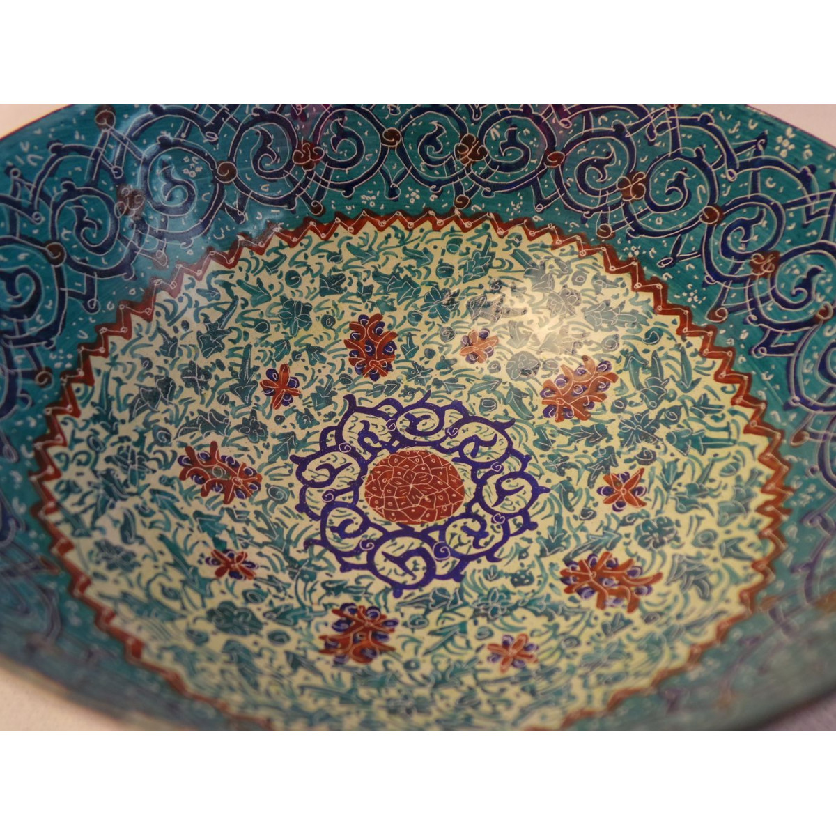 Enamel on Copper Candy/Nuts Bowl - HE3009-Persian Handicrafts