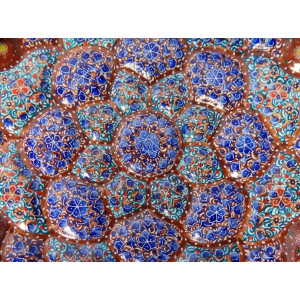 Enameled Wall Hanging Plate - HE3012-Persian Handicrafts