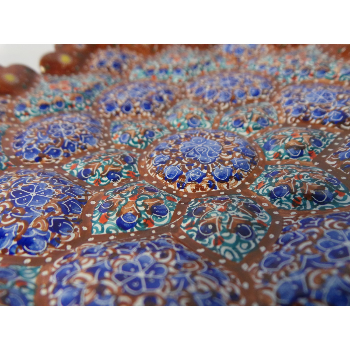 Enameled Wall Hanging Plate - HE3012-Persian Handicrafts