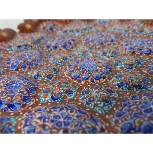 Enameled Wall Hanging Plate - HE3012-Persian Handicrafts