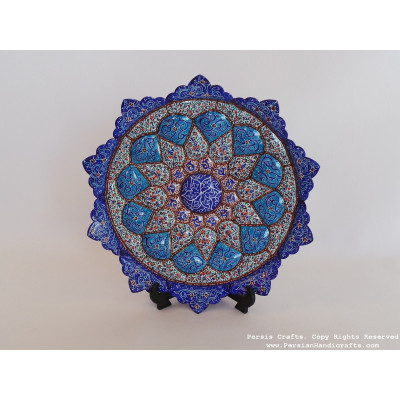 Wall Hanging Plate - Enamel (Minakari) on Copper - HE3025
