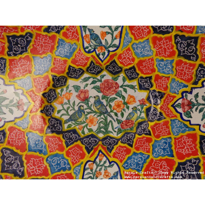 Unique Enameled Oval Dish (Custom Bird & Flower Design) - HE3026 Unique Enameled Oval Dish (Custom Bird & Flower Design) - HE3026