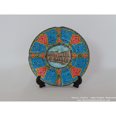 Si-o-se-pol Bridge Design Ash Tray - Enamel (Minakari) HE3028