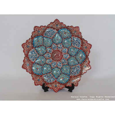 Wall Hanging Plate - Enamel (Minakari) on Copper - HE3030