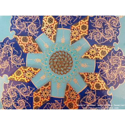 New Style Wall Hanging Plate - Enamel (Minakari) & Khatam - HE3037