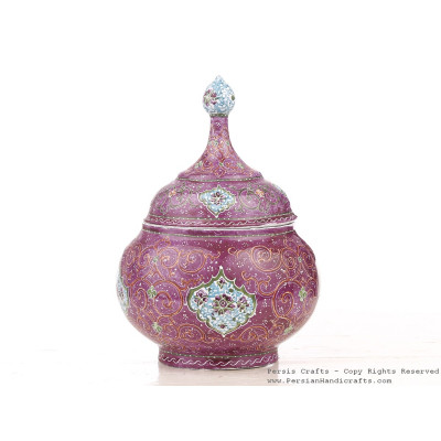 Enamel (Minakari) Sugar Candy Pot Persiada - HE3042