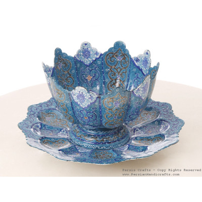 Enamel (Minakari) Candy/Nut Bowl & Plate - HE3045