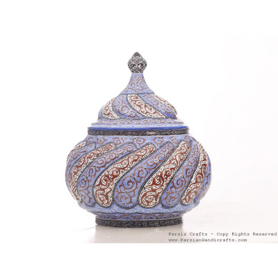 Enamel (Minakari) Large Sugar/Candy Pot - HE3046