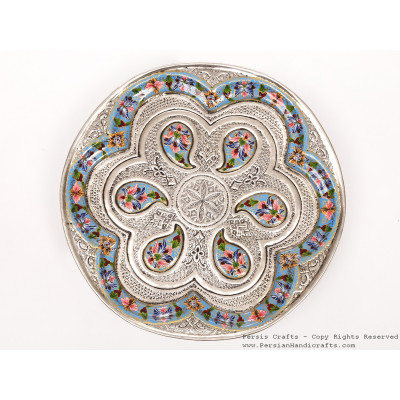 Enamel Engraved Tea Tray - HE3049
