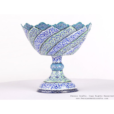 Enamel (Minakari) Pedestal Compote Candy Dish - HE3607