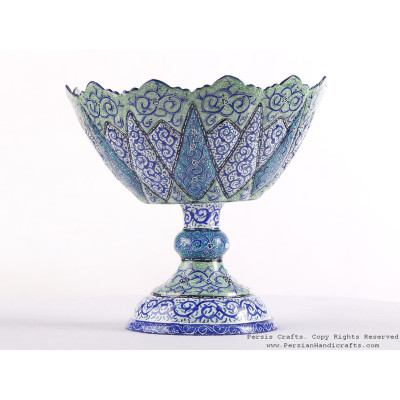 Enamel (Minakari) Pedestal Compote Candy Dish - HE3608