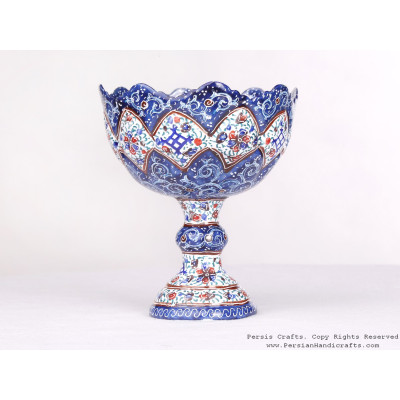 Enamel (Minakari) Pedestal Compote Candy Dish - HE3609