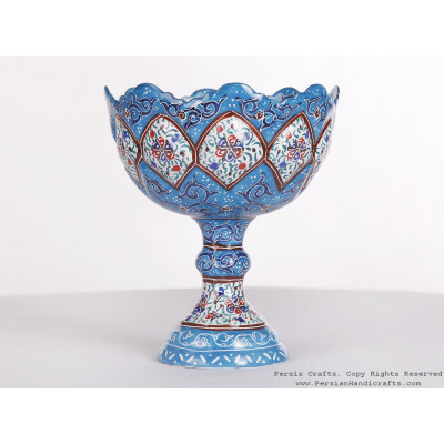 Enamel (Minakari) Pedestal Compote Candy Dish - HE3610