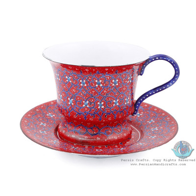 Enamel (Minakari) Tea Cup & Saucer - HE3803
