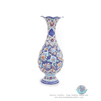 Enamel Protruded Toranj Minakari Flower Vase - HE3901