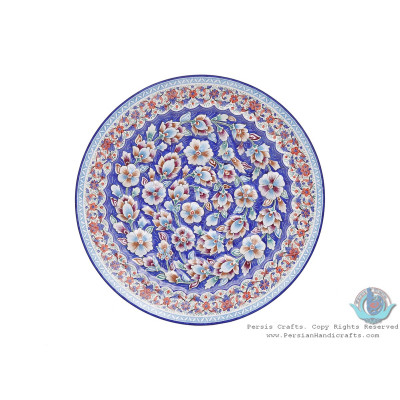 Enamel Protruded Toranj Minakari Wall Hanging Plate - HE3904