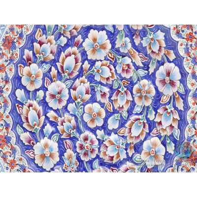 Enamel Protruded Toranj Minakari Wall Hanging Plate - HE3904